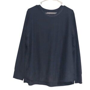 Skechers Womens Navy Blue Long Sleeve Crew Neck Activewear Top XL
